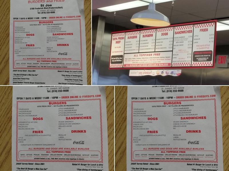 Five Guys Menu