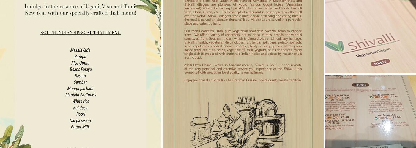 Udupi Shivalli Menu