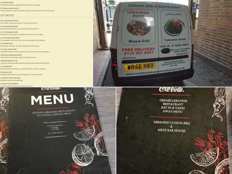 Cedars Lebanese Mediterranean Restaurant & Take Away Menu