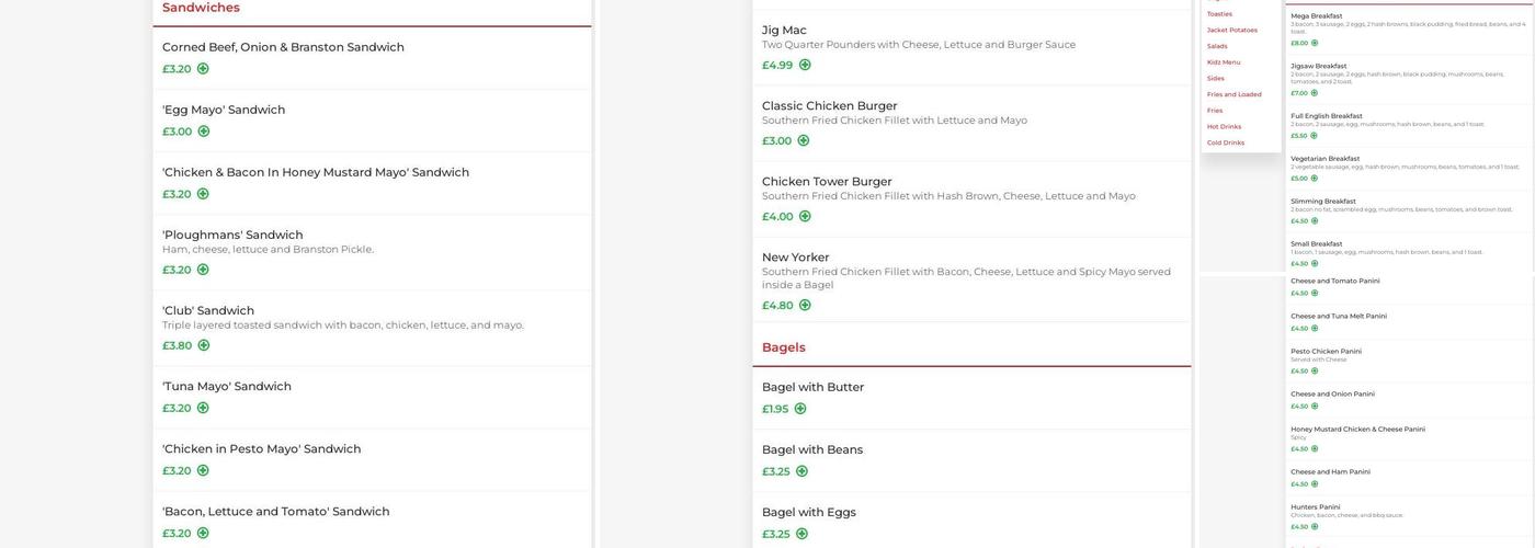 Jigsaw Sandwich Bar Menu
