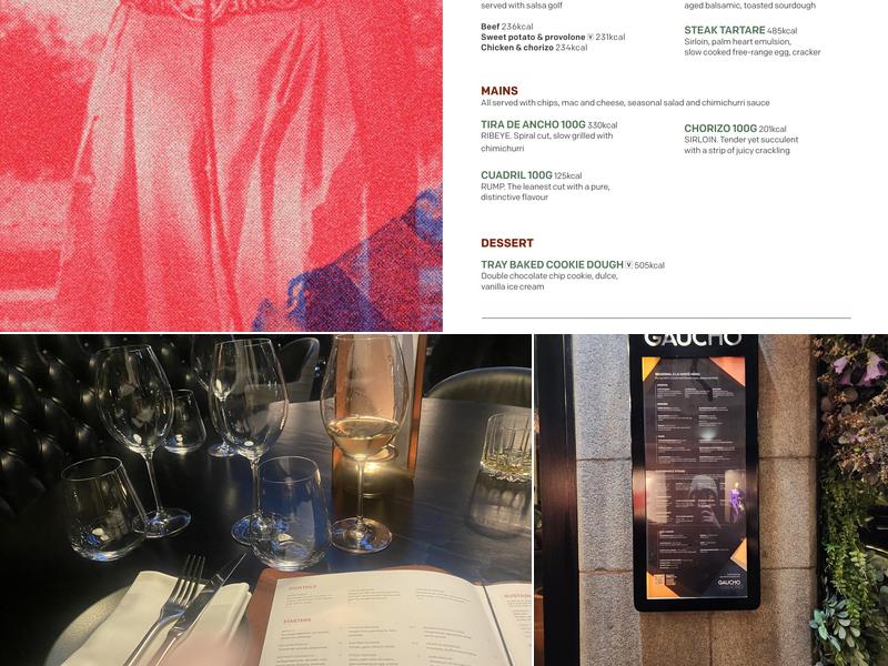 Gaucho Manchester Menu