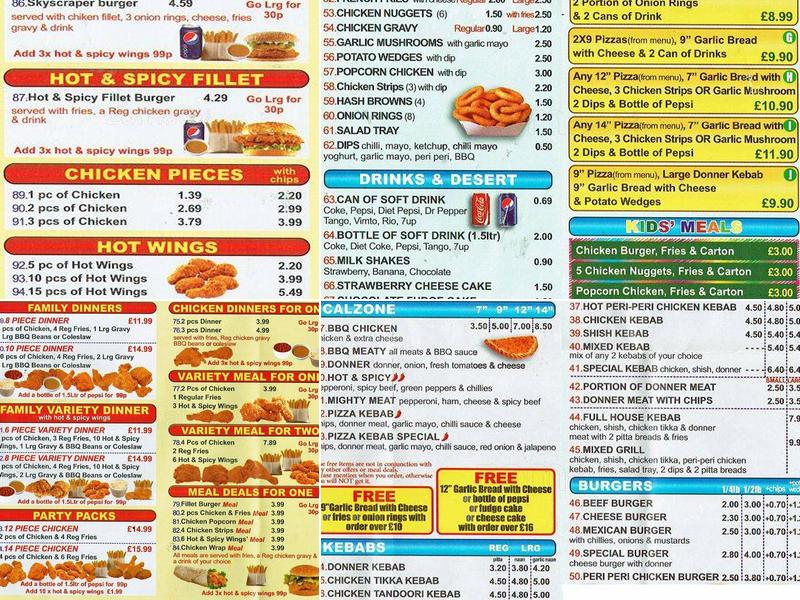 Puccinos Menu