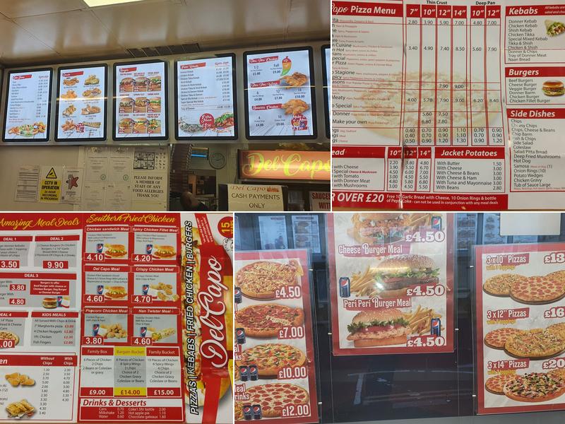 Del Capo Grill Bolton Menu