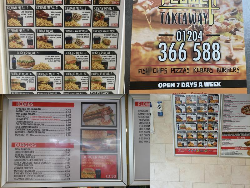 Flower Takeaway Menu