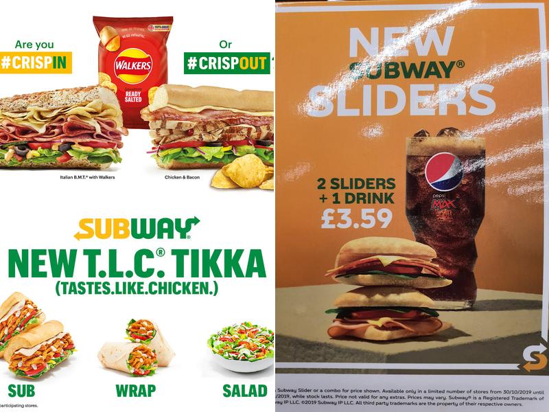 Subway Menu