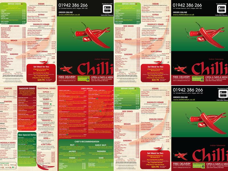 Chilli Indian Takeaway Menu