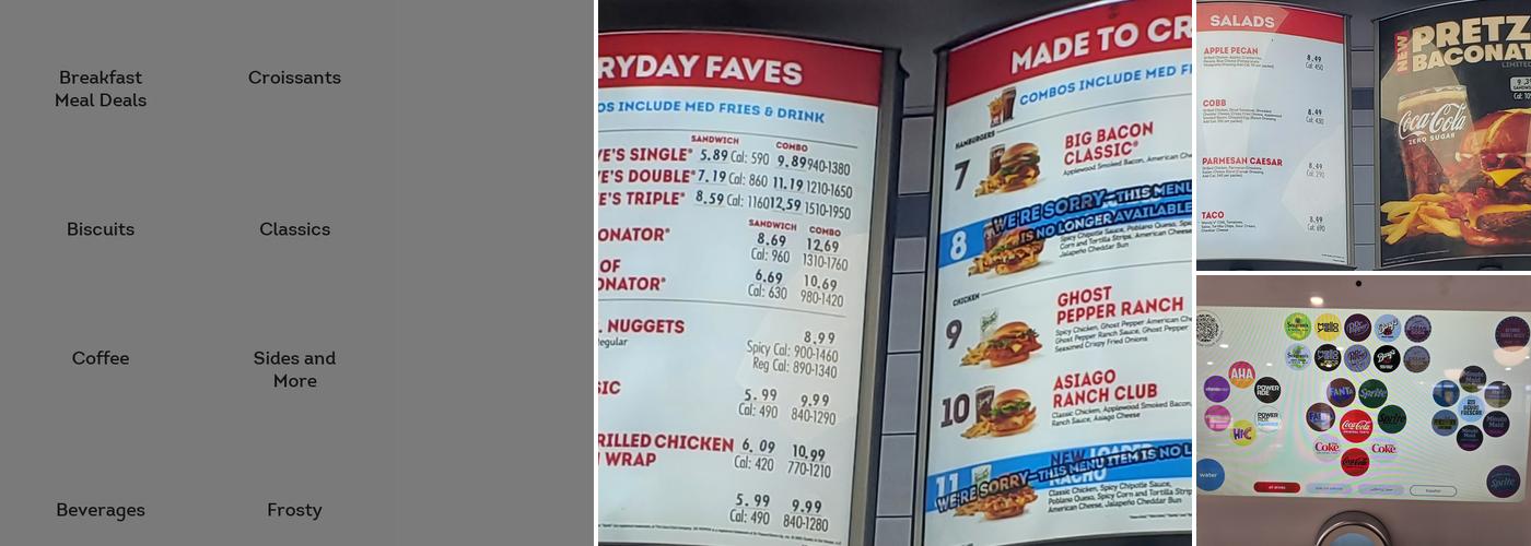 Wendy's Menu