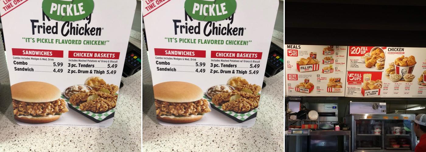 KFC Menu