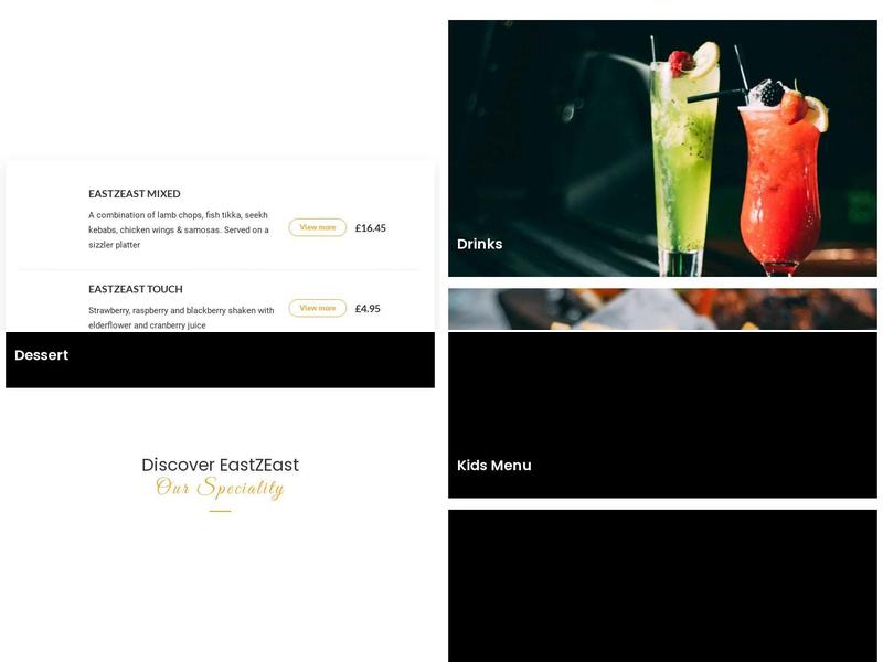 eastZeast - Liverpool - Kings Dock Menu