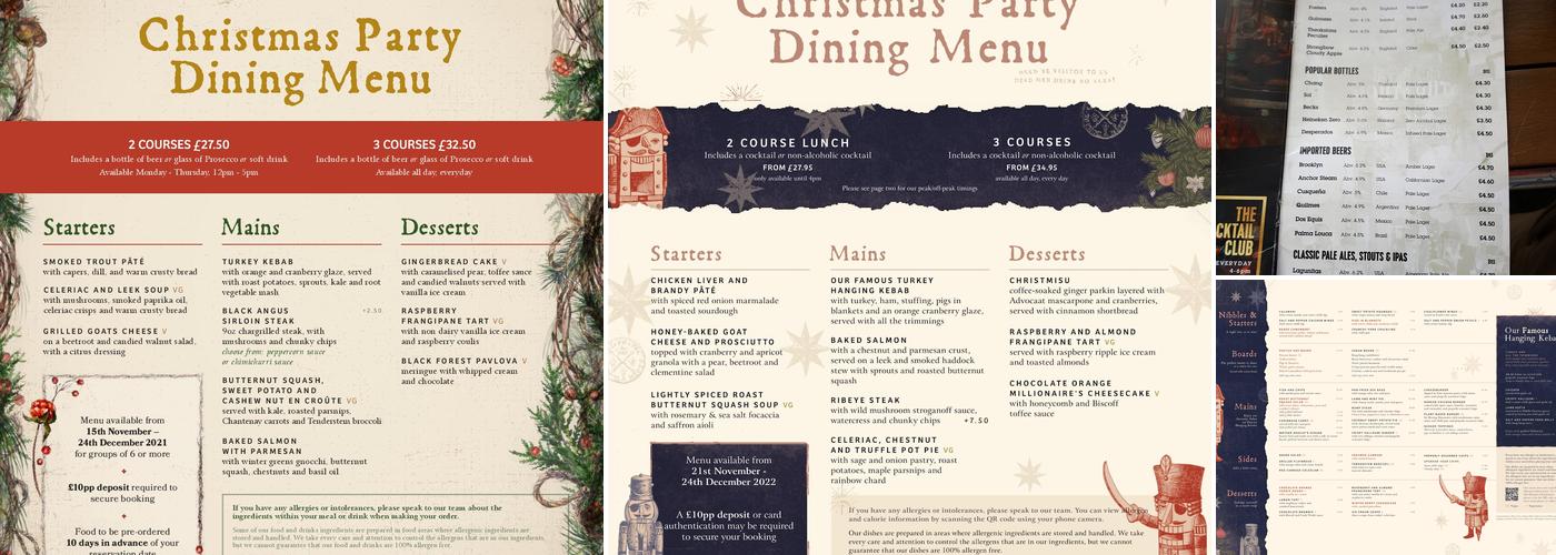 The Smugglers Cove Bar & Restaurant Menu