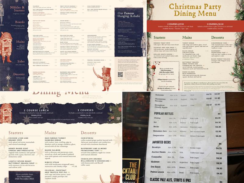 The Smugglers Cove Bar & Restaurant Menu