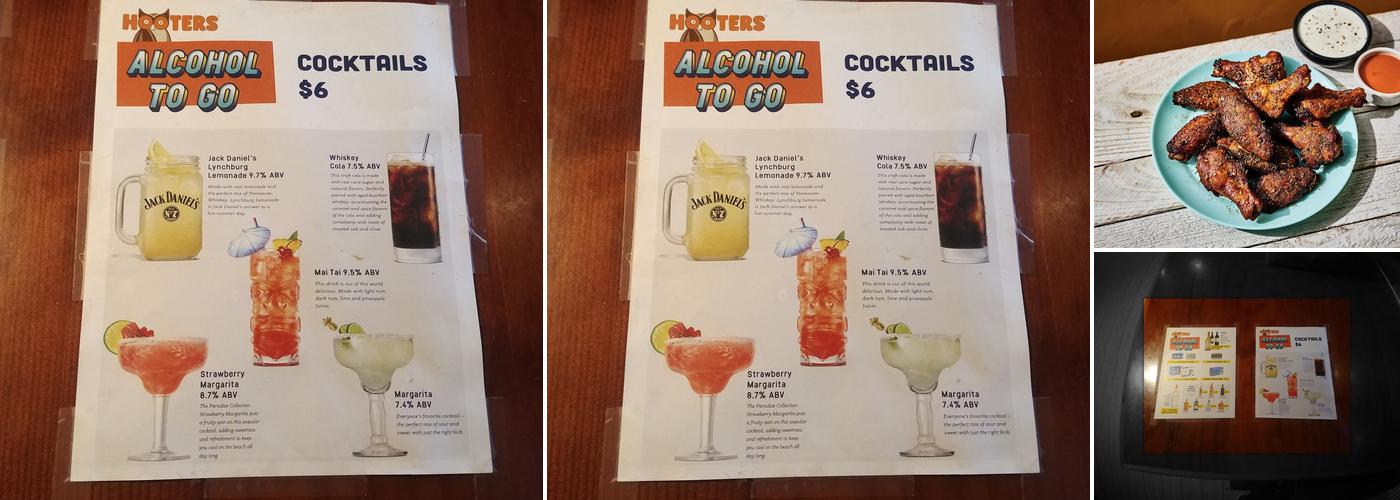 Hooters Menu