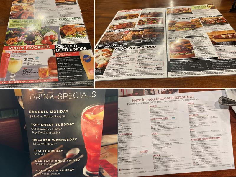 Ruby Tuesday Menu