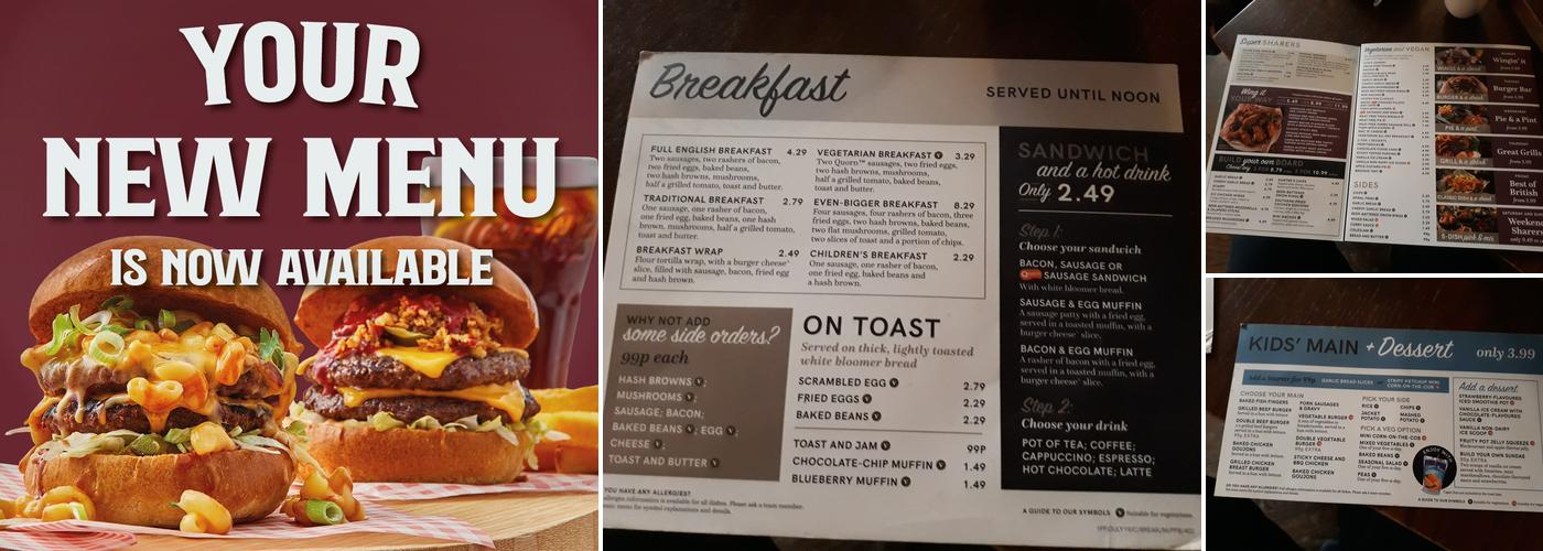 William Gladstone Menu