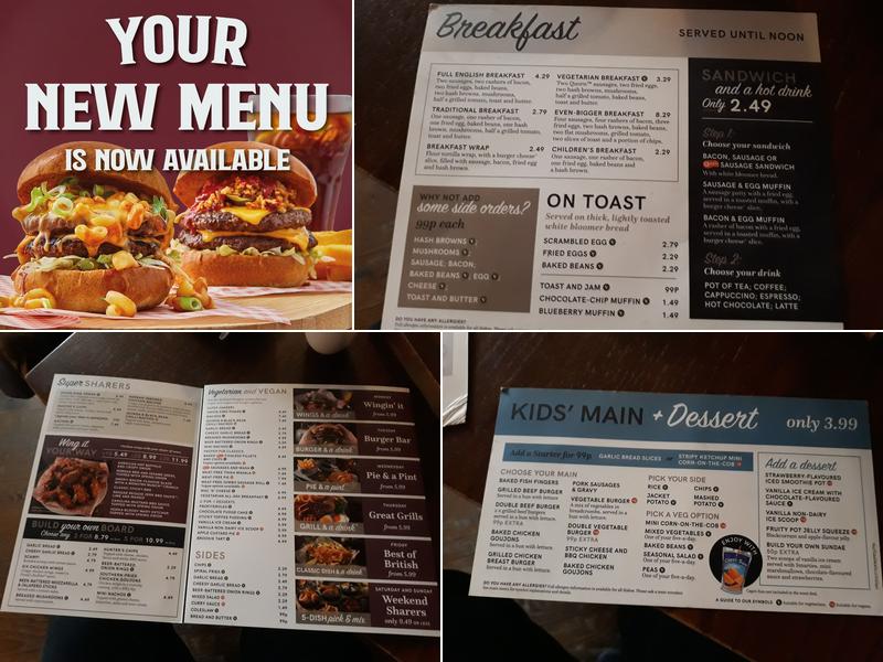 William Gladstone Menu