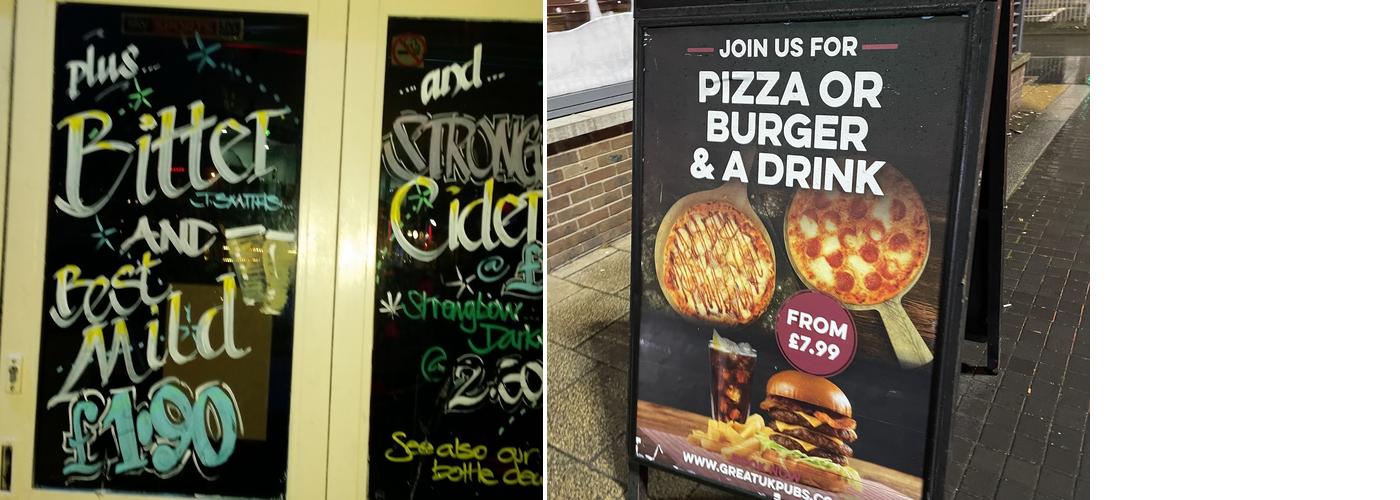 Yates - Liverpool Menu