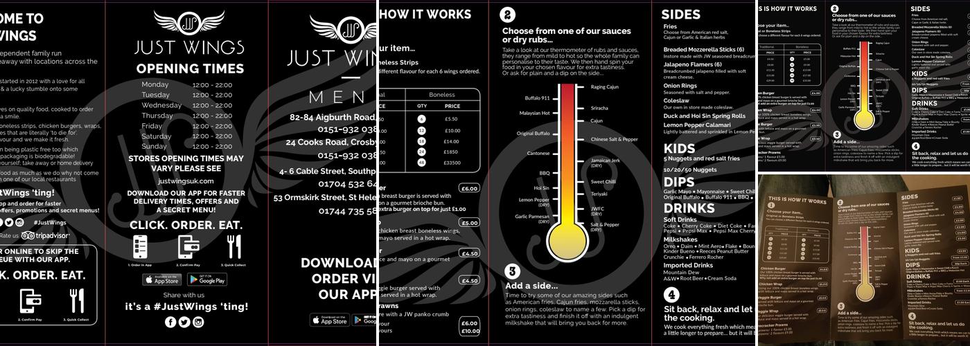 Just Wings Southport Menu