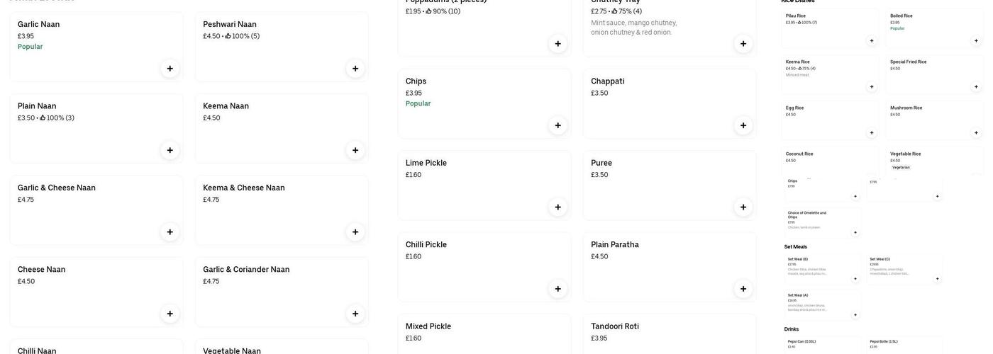 Saffron Indian Takeaway Menu