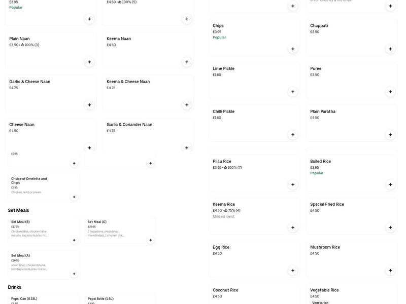 Saffron Indian Takeaway Menu