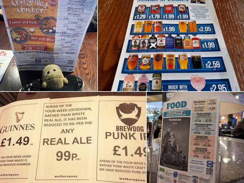 The Red Lion - JD Wetherspoon Menu