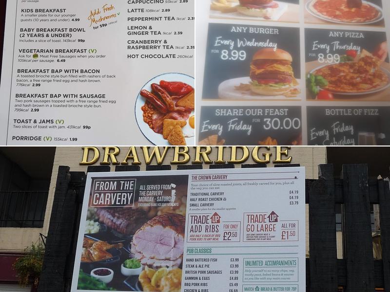The Drawbridge Menu