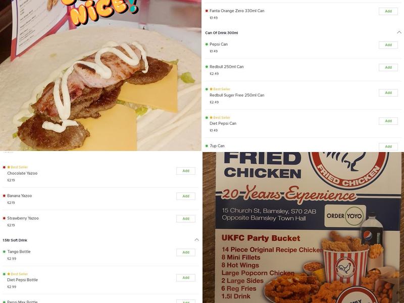 UK Fried Chicken Menu