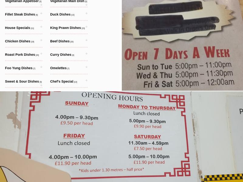 China Moon Takeaway (CM) Barnsley Menu