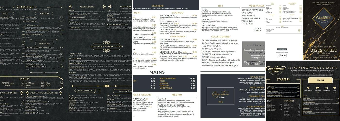 Cardamom Lounge Menu