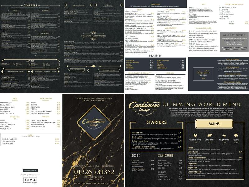 Cardamom Lounge Menu