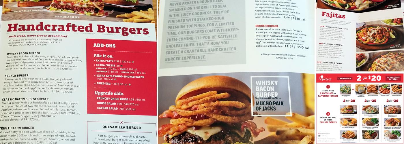 Applebee's Grill + Bar Menu