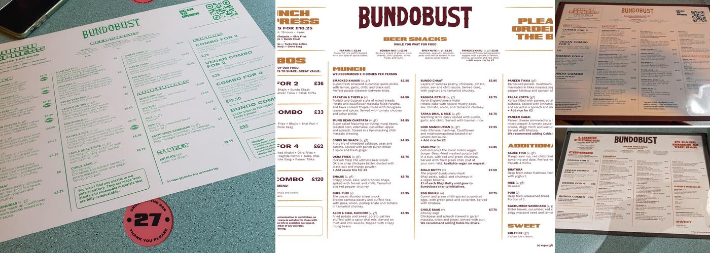 Bundobust Menu