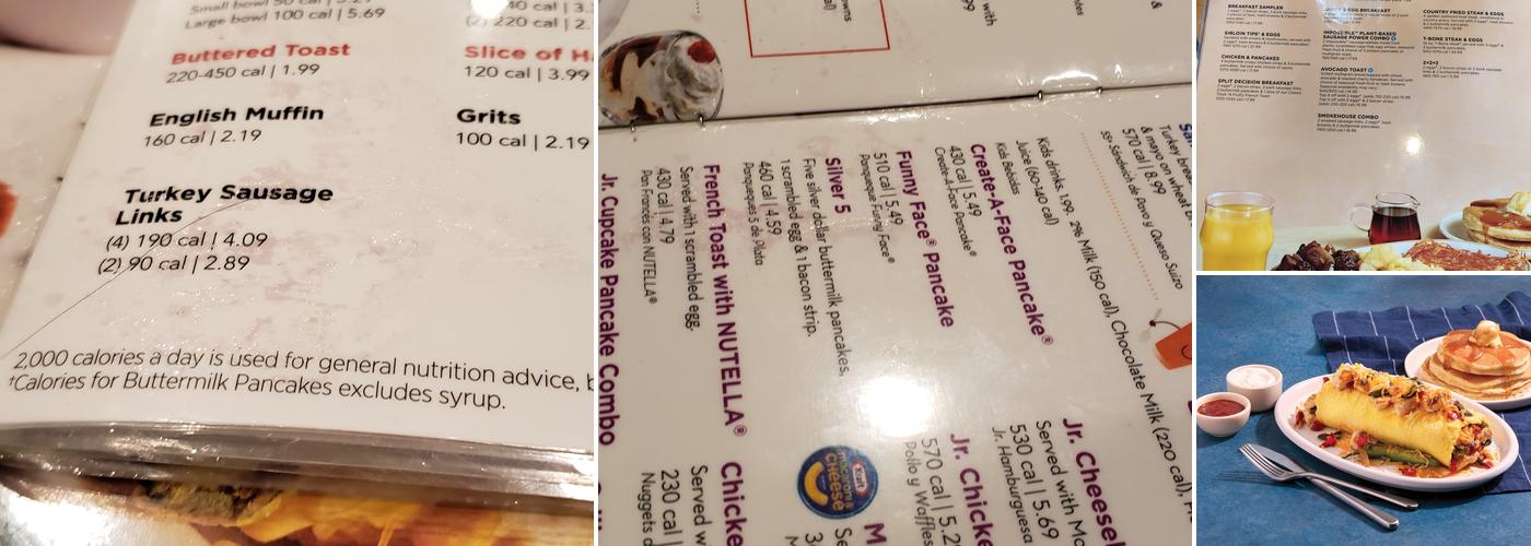 IHOP Menu