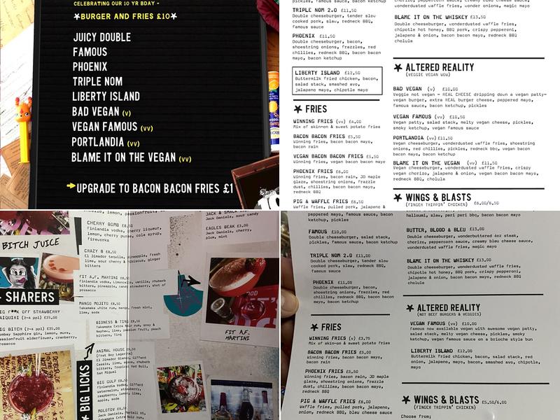 Almost Famous Leeds Menu