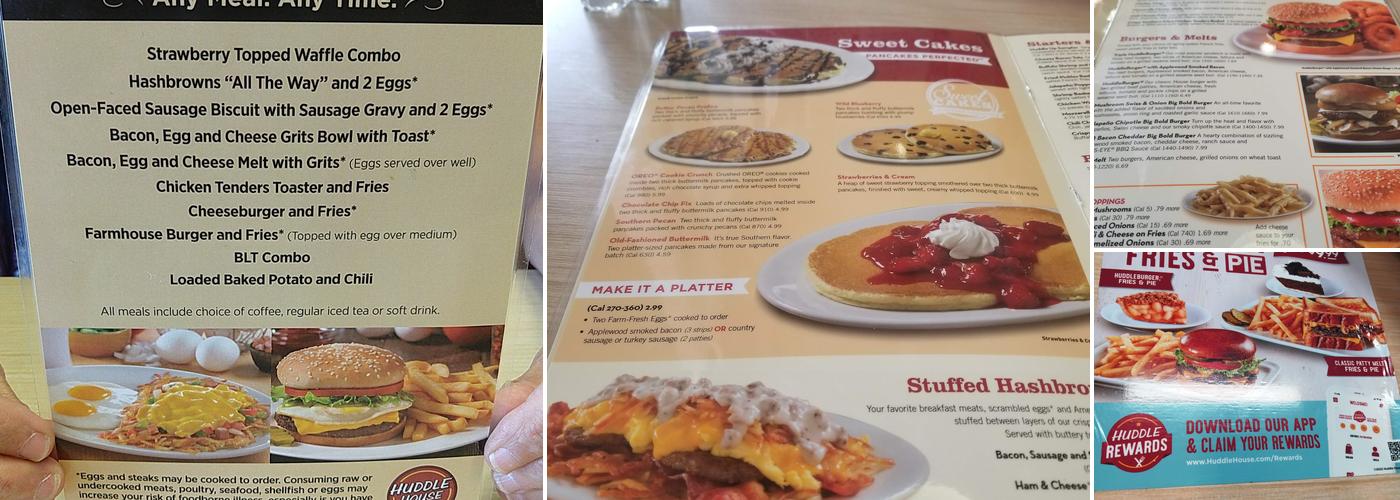 Huddle House Menu