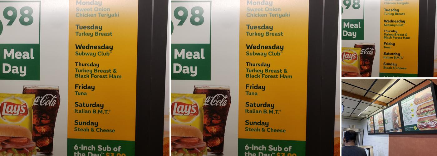 Subway Menu