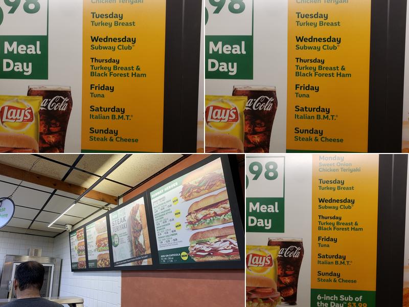 Subway Menu