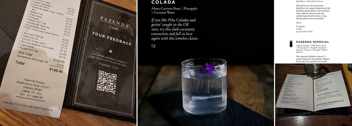 Fazenda Rodizio Bar & Grill Leeds Menu