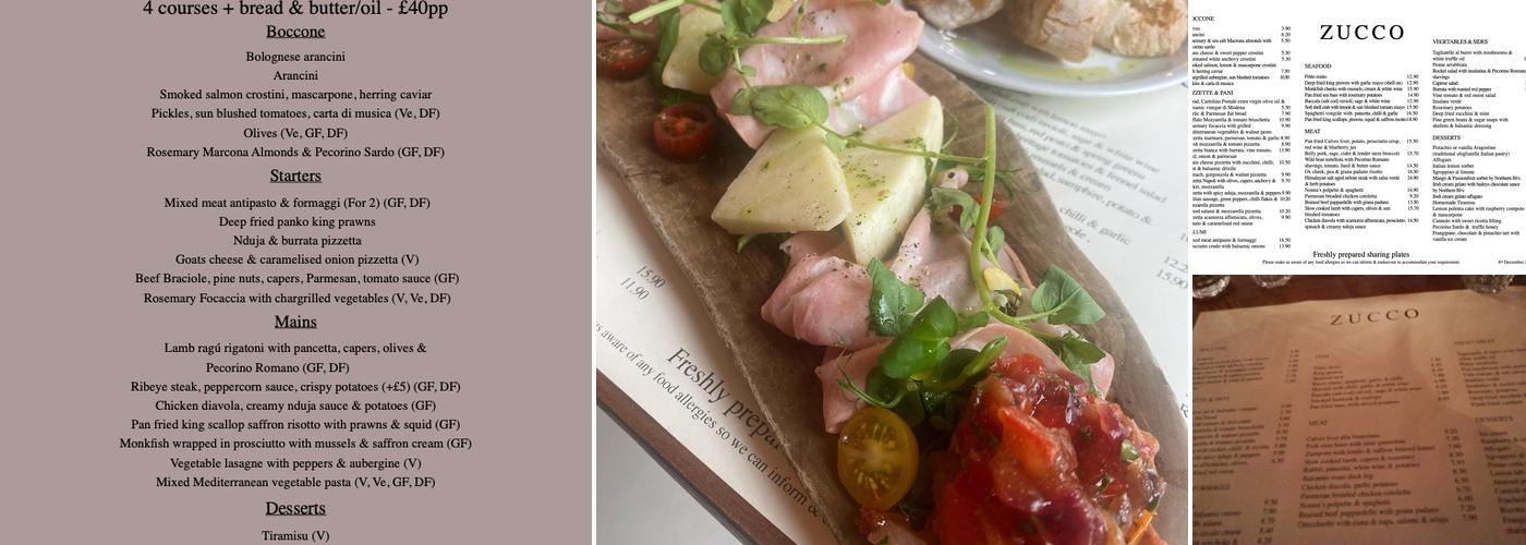 Zucco Menu