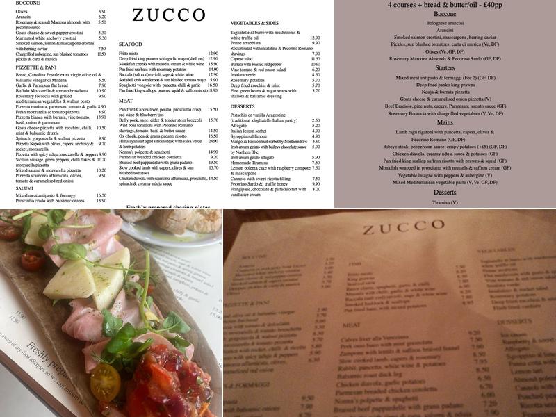 Zucco Menu