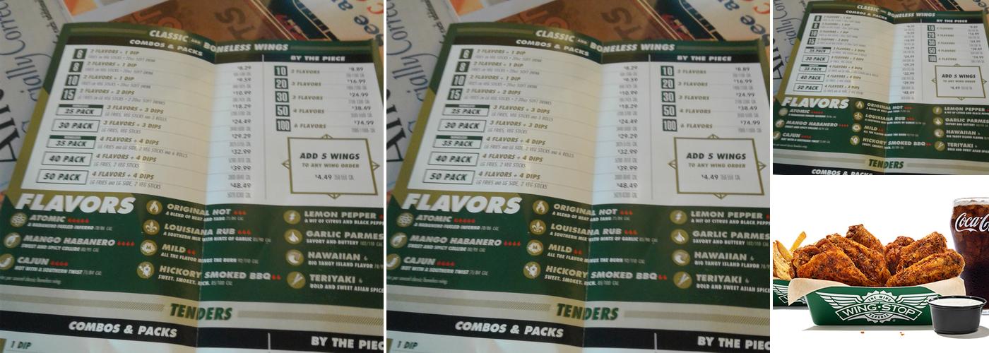 Wingstop Menu