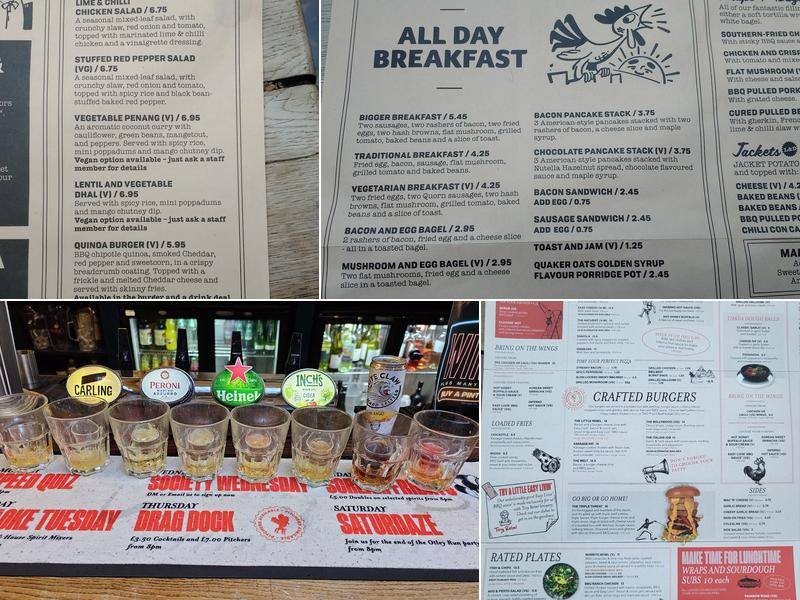 The Dry Dock Leeds Menu