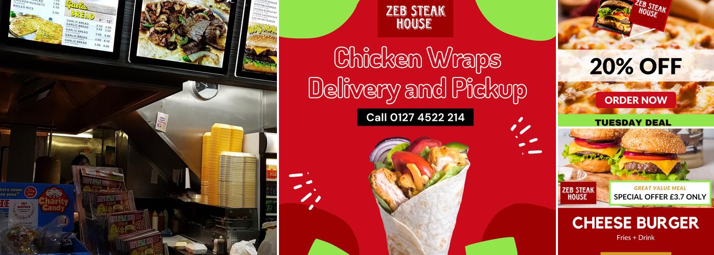 Zebs Steak House & Pizza Bar, Bradford Menu
