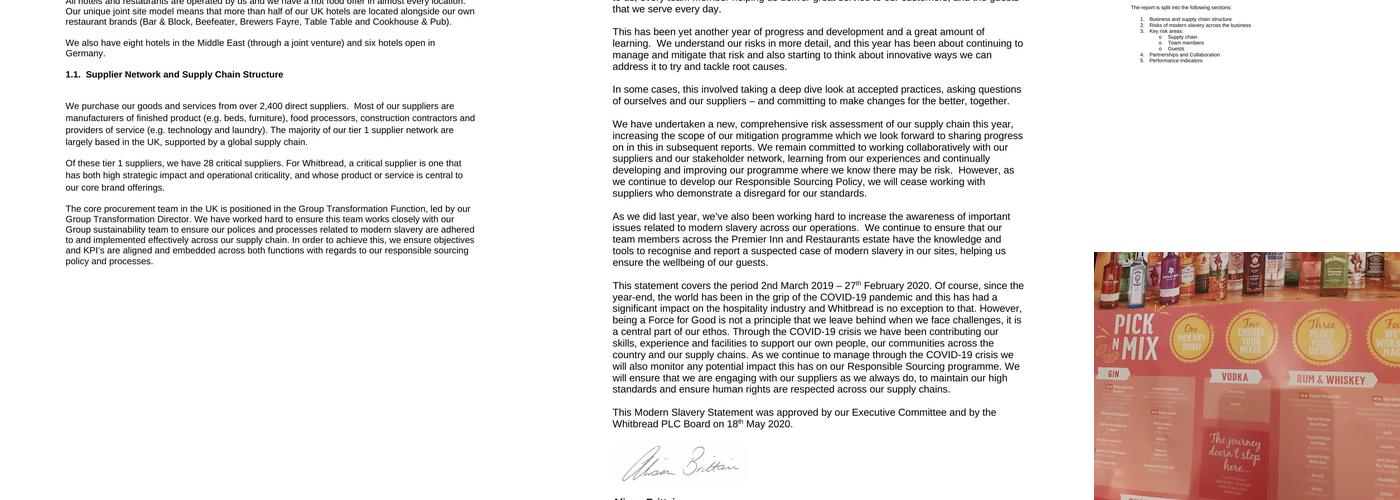 Premier Inn Huddersfield Central hotel Menu