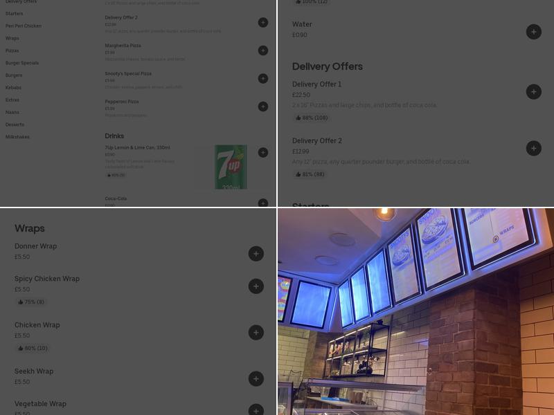 Snooty's Pizza Bar Menu