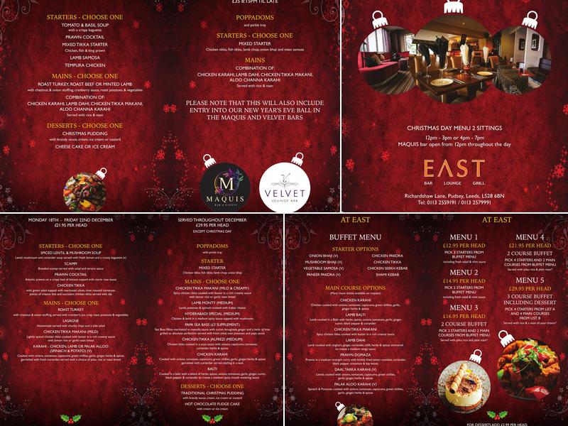 East Bar Lounge Grill Menu