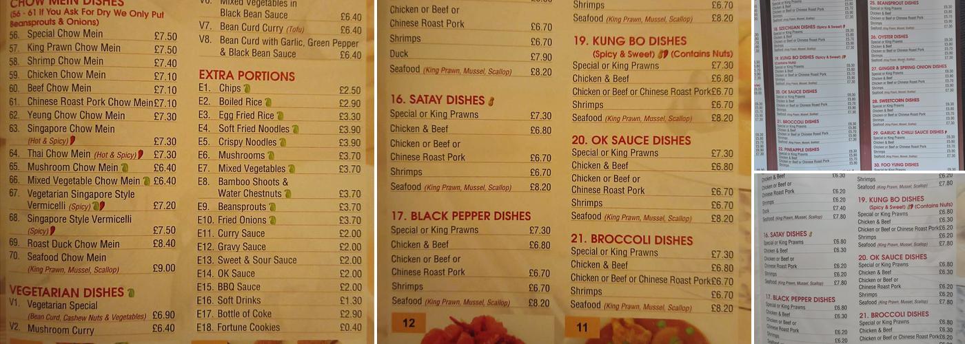 Red Box Chinese Takeaway Menu