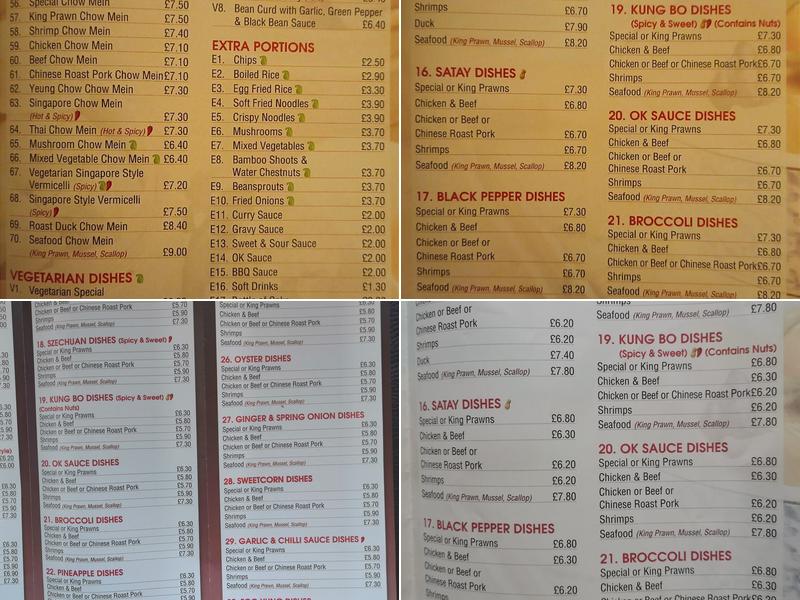 Red Box Chinese Takeaway Menu