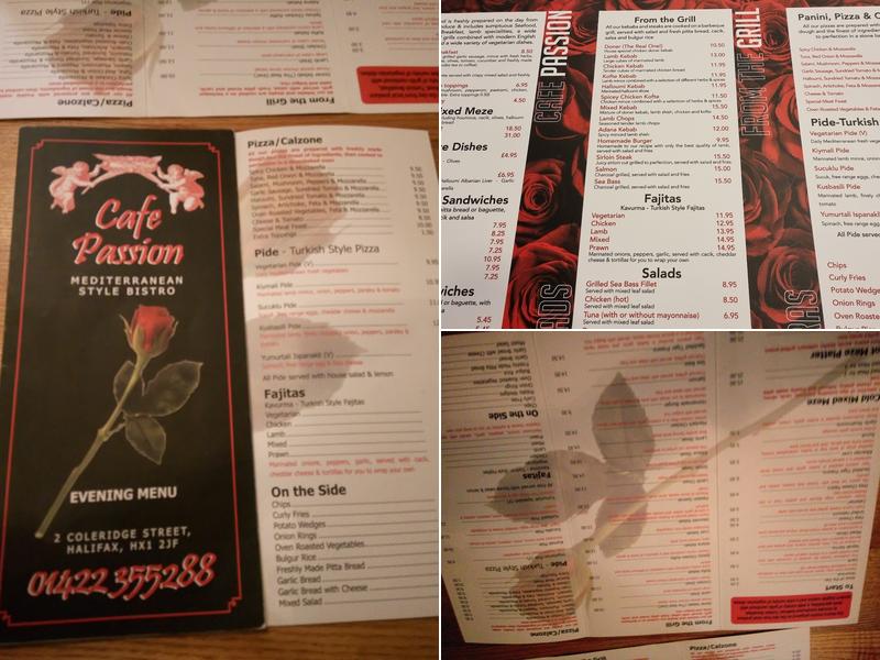 Cafe Passion Menu