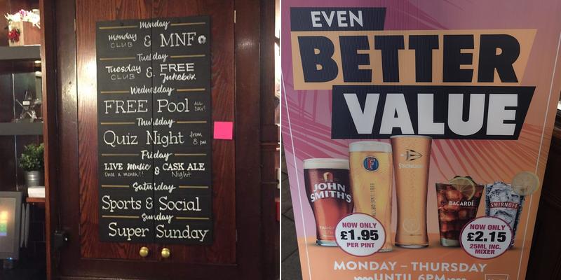 Plummet Line Hotel Menu