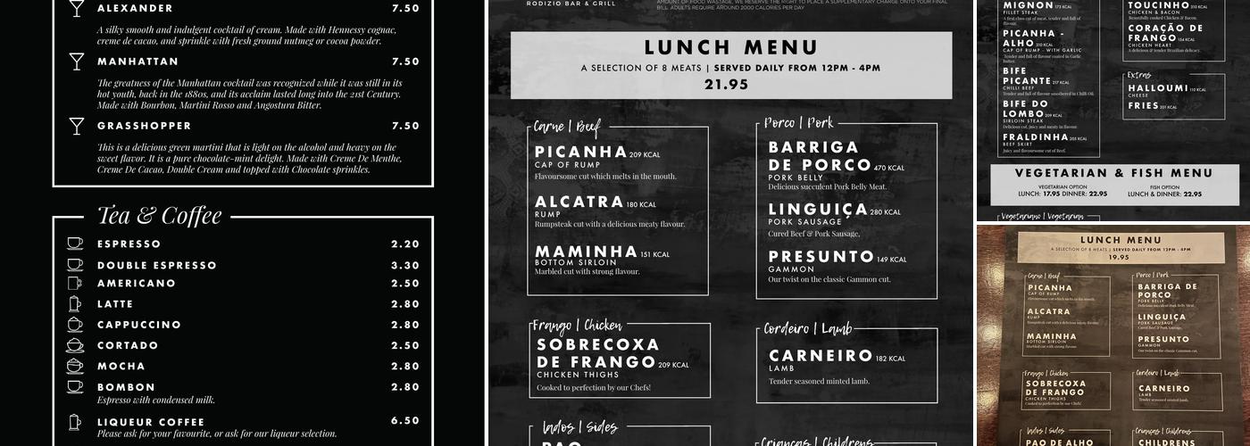 Estabulo Rodizio Bar & Grill Menu